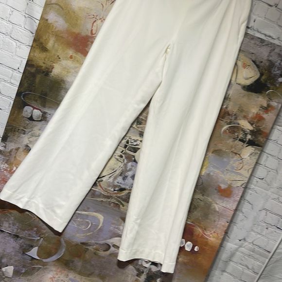 Classic Cream Wide Leg Side Zip Pant 8 Ellen Tracy - Picture 3 of 12
